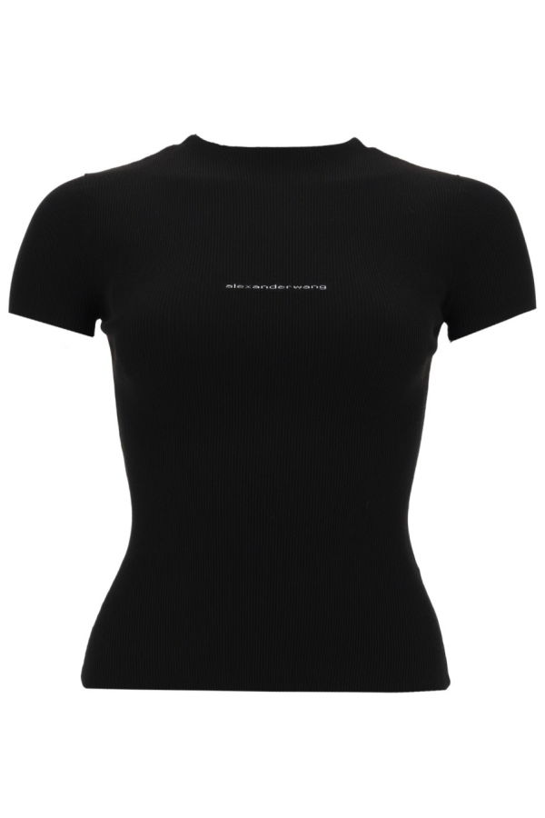 ALEXANDER WANG Tops With Logo Top - Black