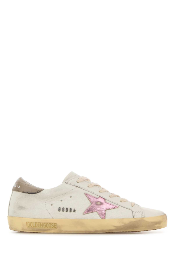 Golden Goose Superstar Sneakers - White / Antique Pink / Grey