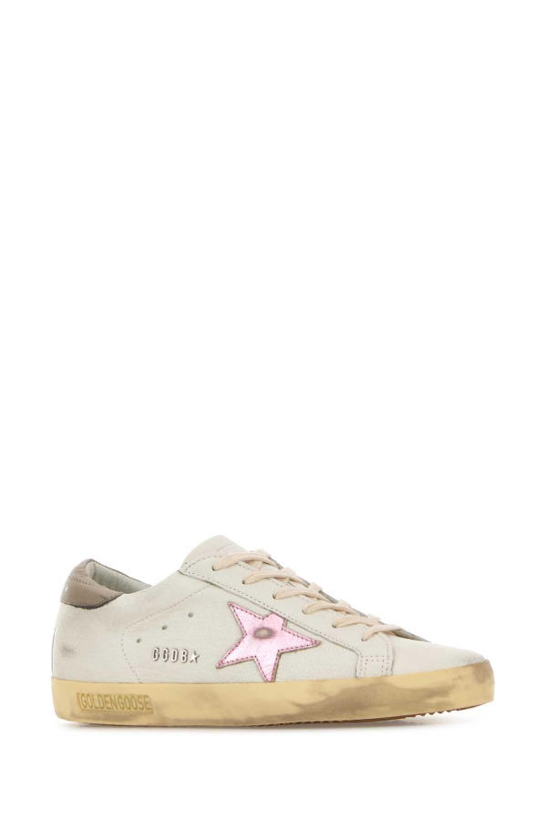 Golden Goose Superstar Sneakers - White / Antique Pink / Grey