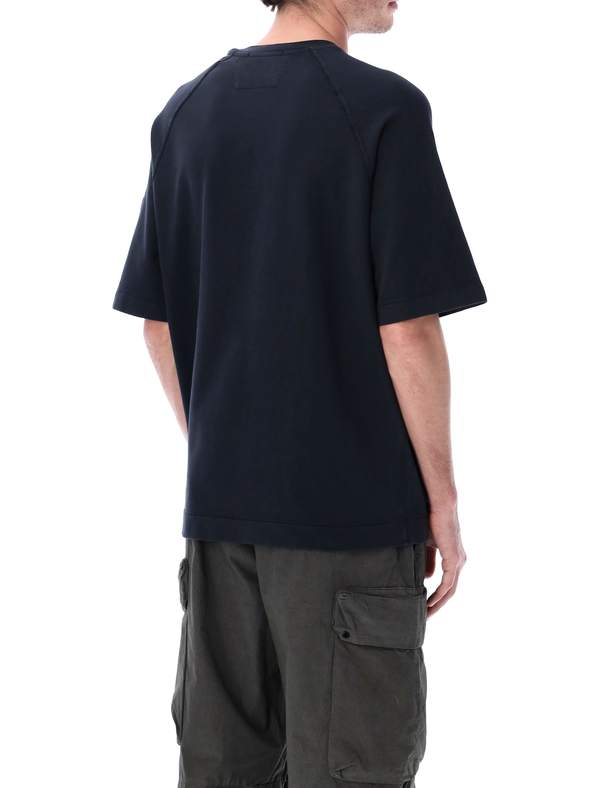C.P. Company Short Sleeve Light Fleece Sweatshirt - Navy