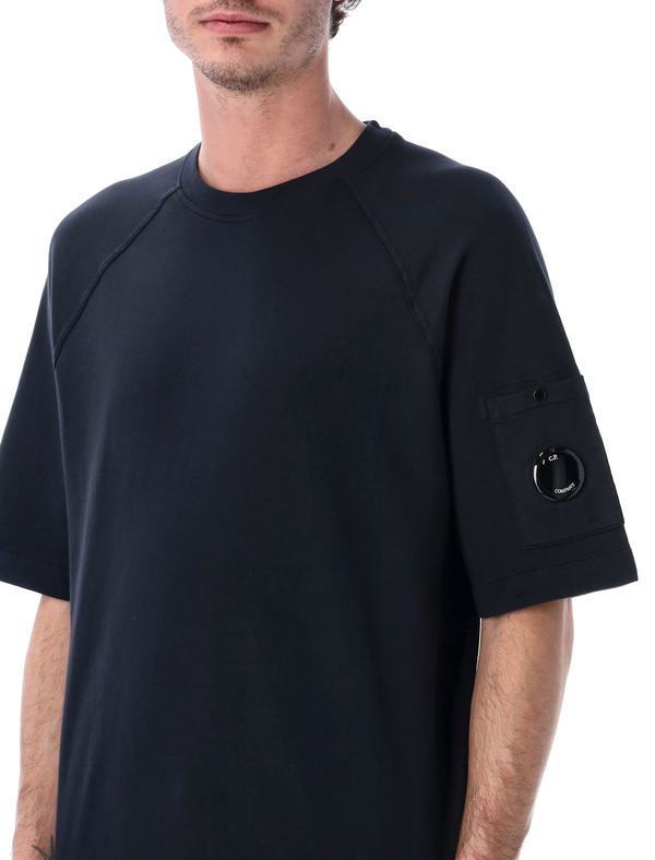 C.P. Company Short Sleeve Light Fleece Sweatshirt - Navy