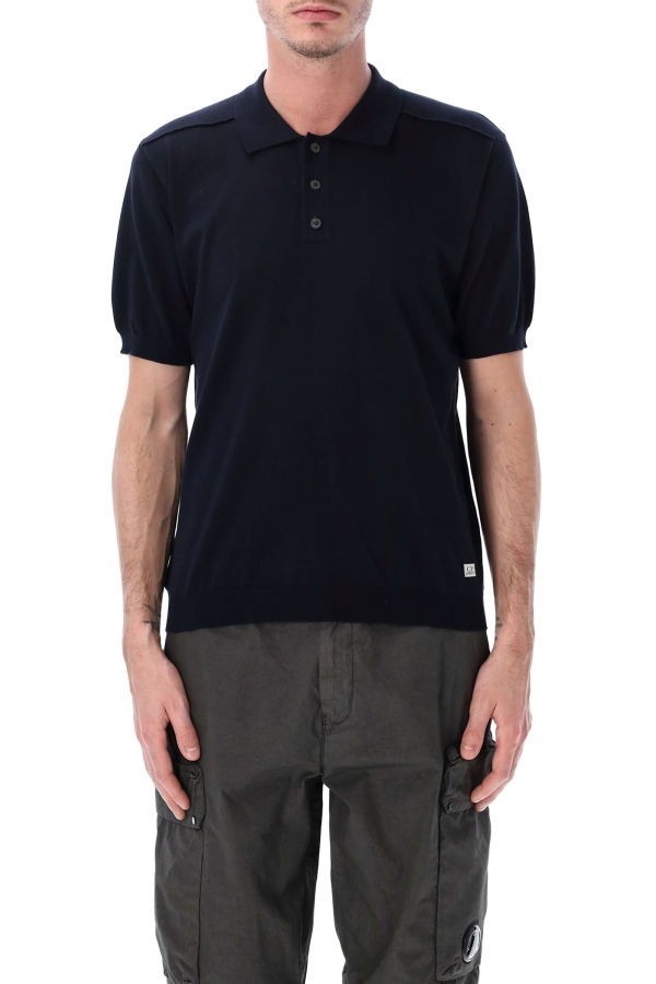 C.P. Company S/s Polo Sweater - Dk Navy