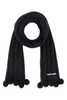 MIU MIU Charcoal Wool Blend Scarf - Antracite - Thumbnail 1