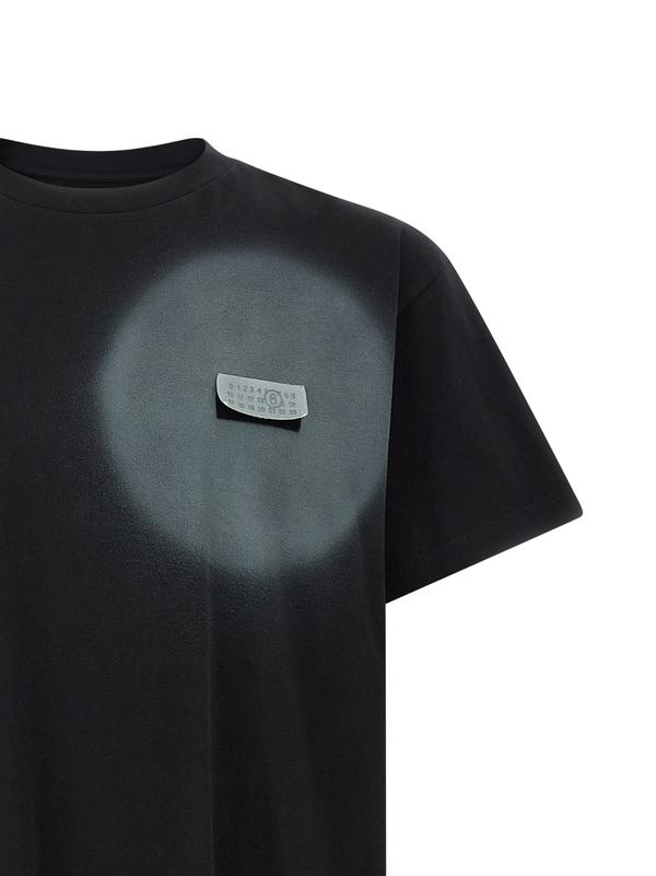 MM6 Maison Margiela Numeric Signature MM6 Spray T-Shirt - Black