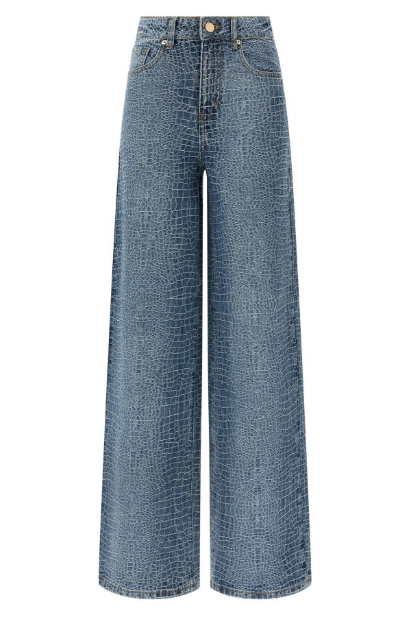 Self-Portrait Rhinestone Jeans - Multicolor