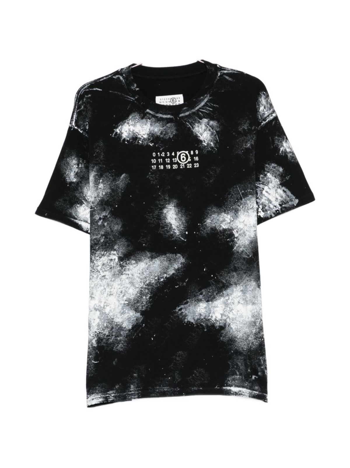 MM6 Maison Margiela Printed Cotton T-Shirt - Black - Image 1 of 1