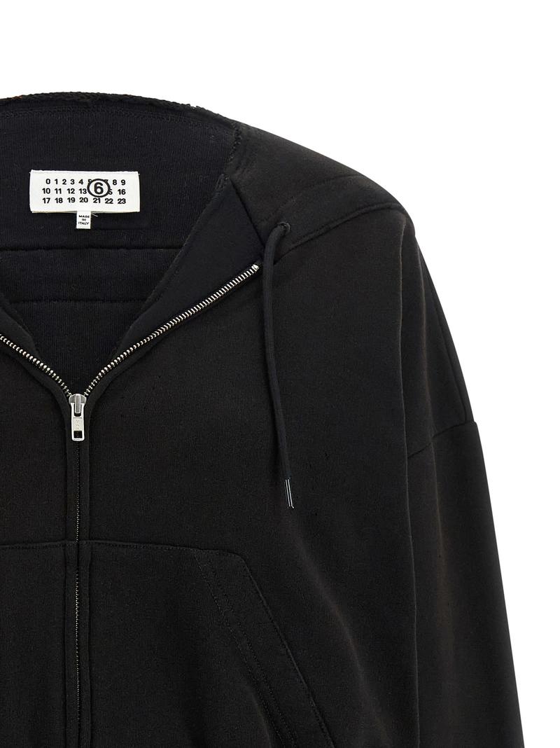 MM6 Maison Margiela Trompe Loeil Hoodie - Black