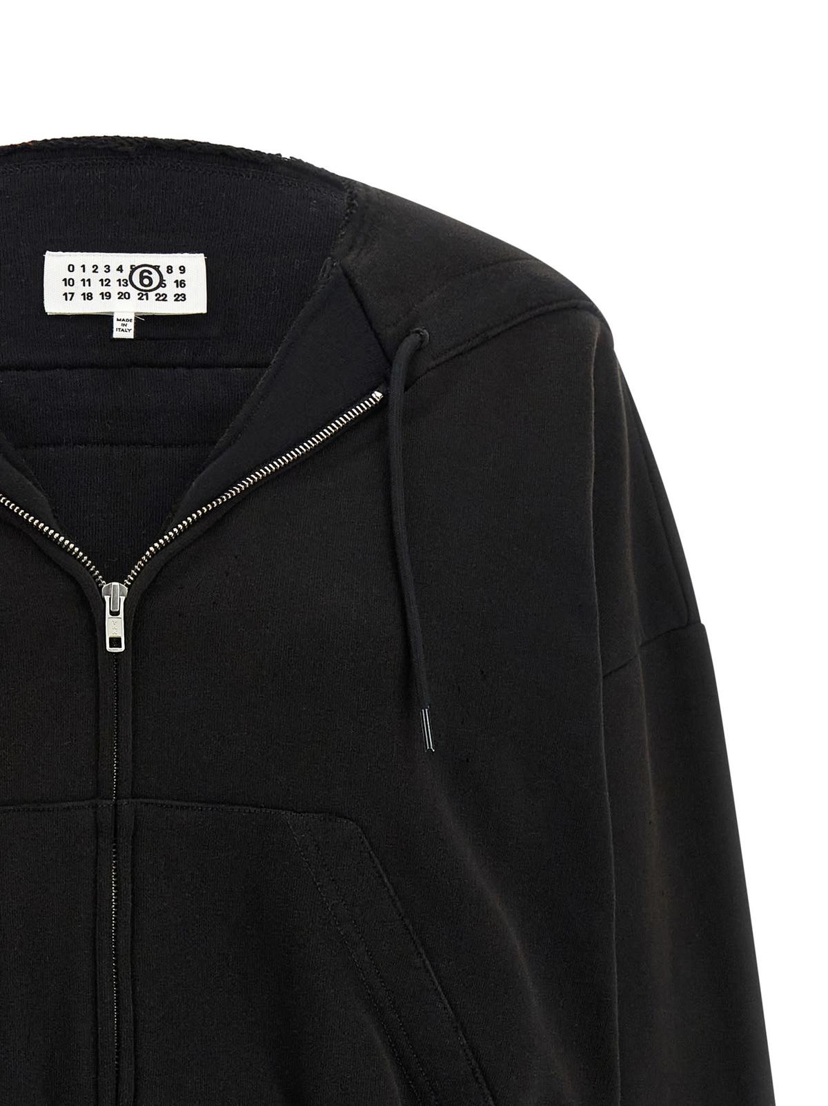 MM6 Maison Margiela Trompe Loeil Hoodie - Black - Image 3 of 4