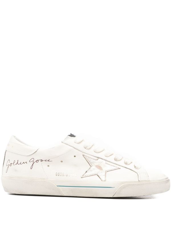 Golden Goose Super-Star Leather Sneakers - Gray Golden Goose Super-Star Leather Sneakers - Gray