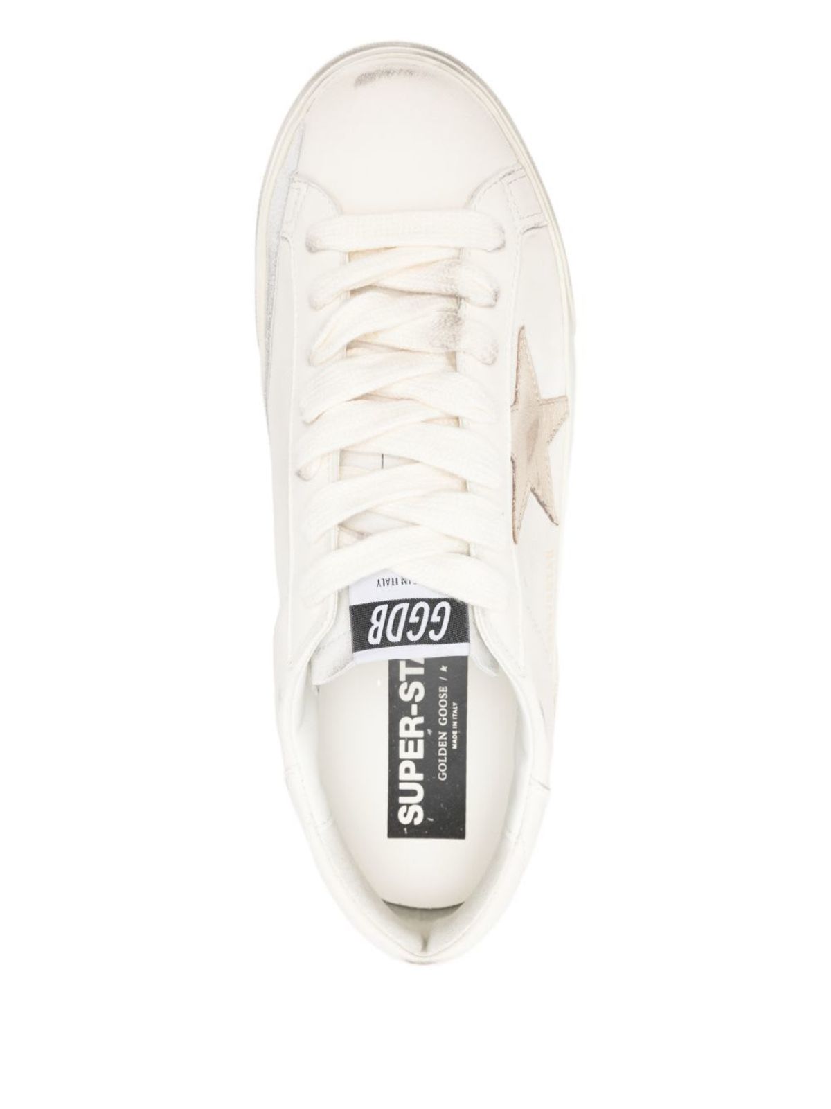 Golden Goose Super-Star Leather Sneakers - Gray - Image 2 of 4