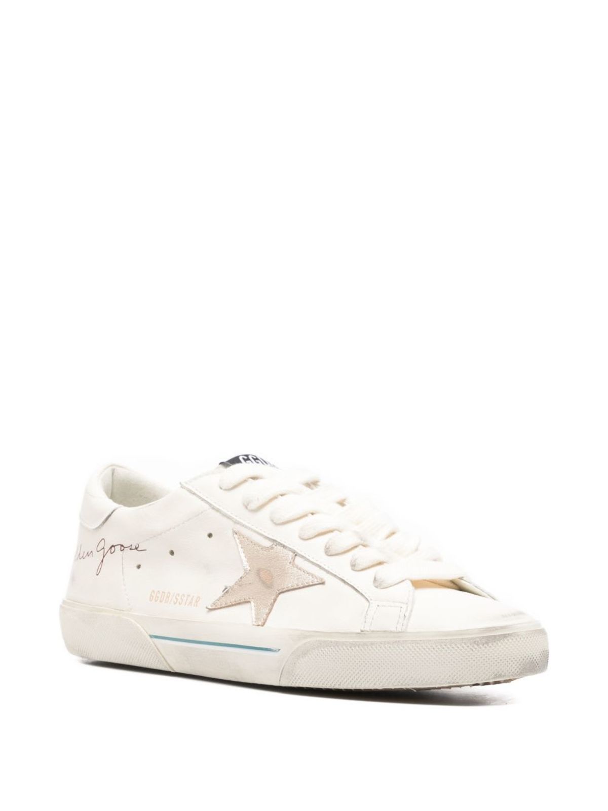 Golden Goose Super-Star Leather Sneakers - Gray - Image 3 of 4