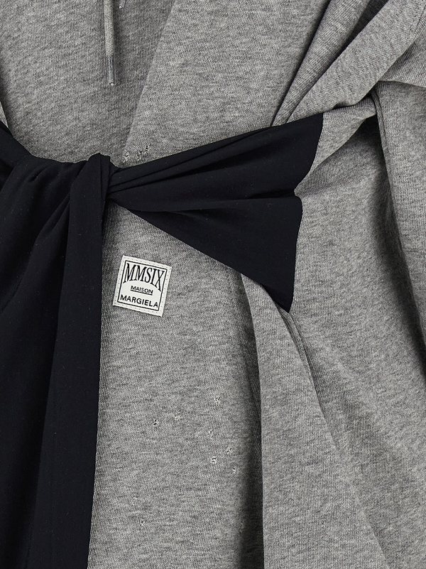 MM6 Maison Margiela Hoodie Dress With Gloves - Gray