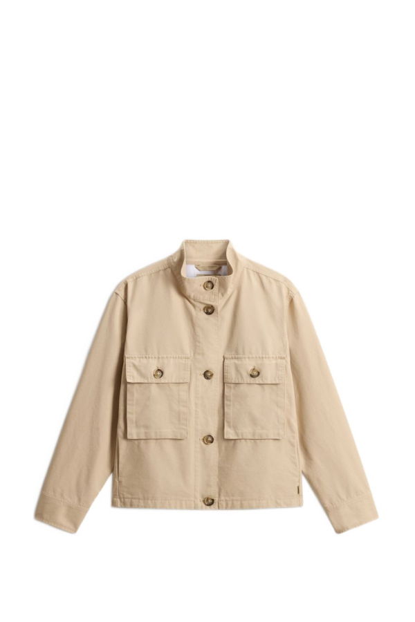 Woolrich Canvas Field Overshirt Blazer - Beige