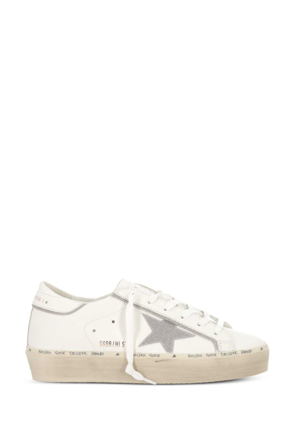 Golden Goose Hi Star Leather Sneakers - White