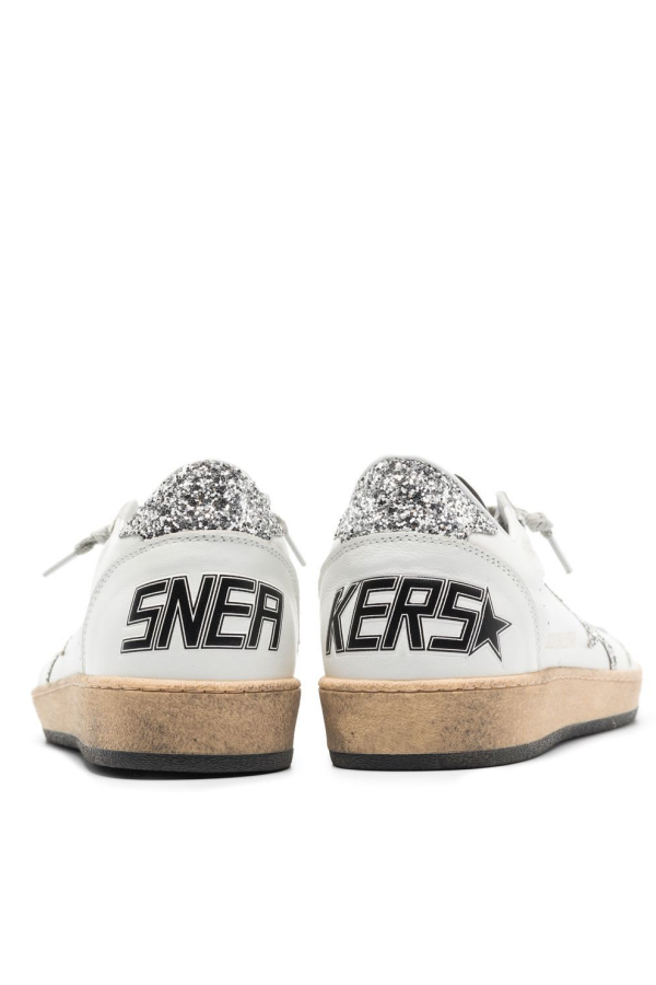 Golden Goose Ball Star Leather Sneakers - Silver