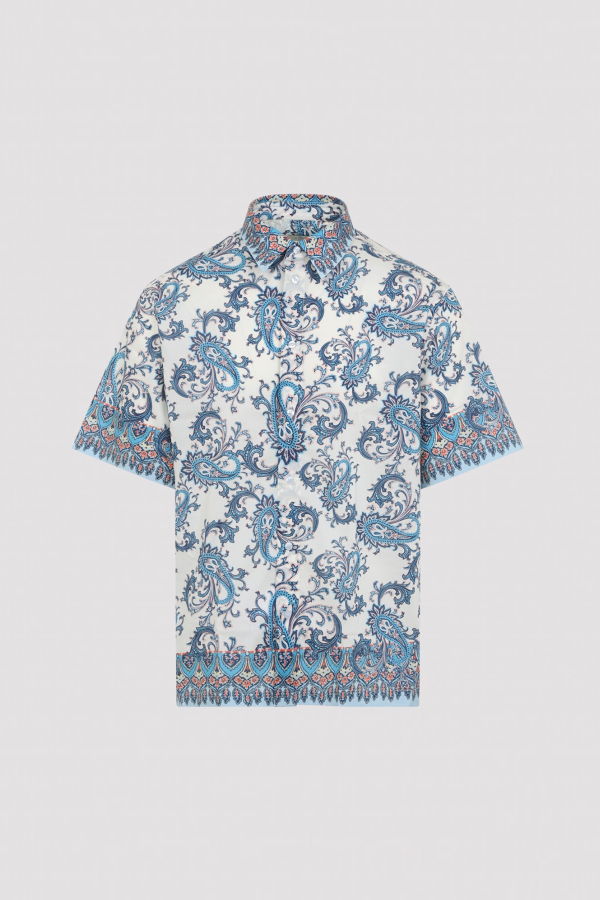Etro Easy Short Sleeve Shirt - Pale Blue