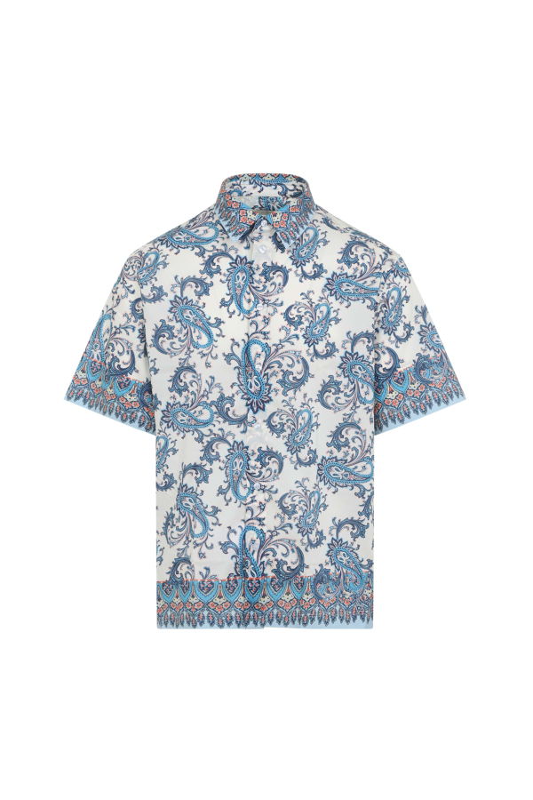 Etro Easy Short Sleeve Shirt - Pale Blue