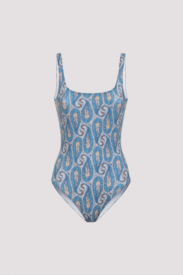 Etro Backless One-Piece Swimsuit - Multi White