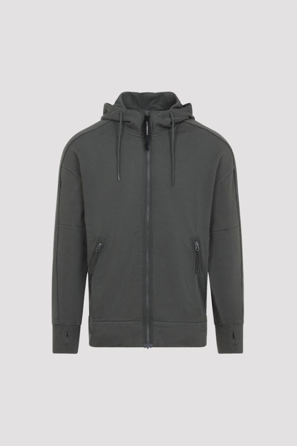 C.P. Company Open Hoodie - Gunmetal