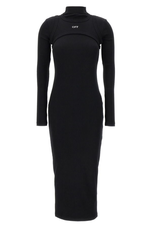 Off-White Off Stamp Dress - Black