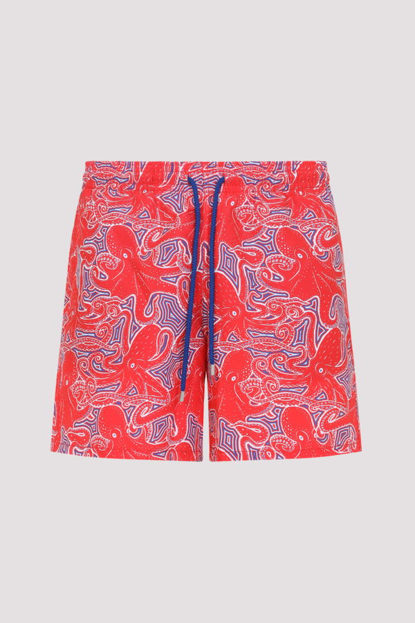 Vilebrequin Moorea Hypnoptocus Swim Trunks - Coquelicot