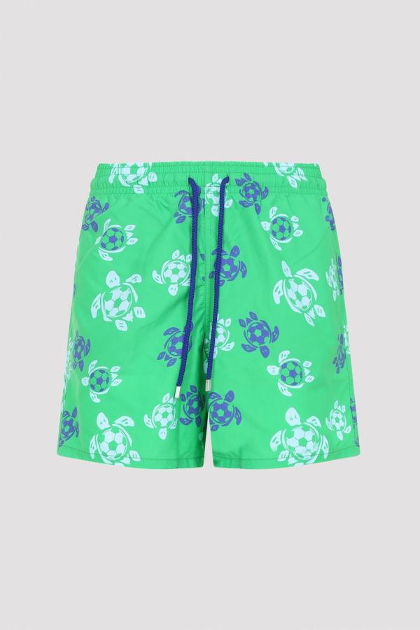Vilebrequin Moorea Soccer Turtles Swim Trunks - Laser