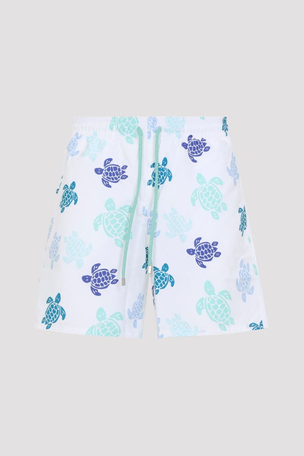 Vilebrequin Moorea Tortues Multi Swim Trunks - Blanc
