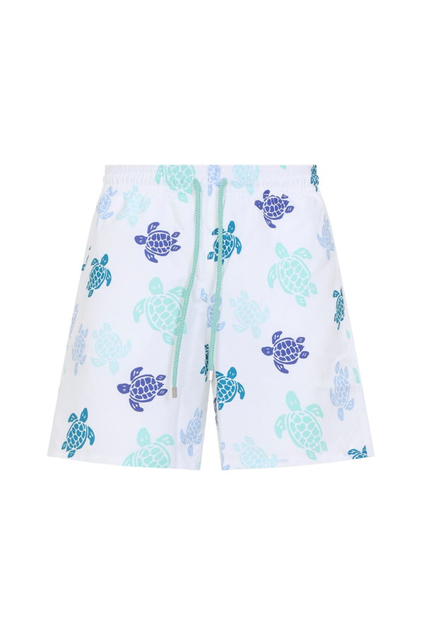 Vilebrequin Moorea Tortues Multi Swim Trunks - Blanc
