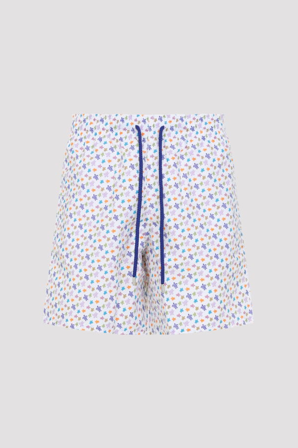 Vilebrequin Moorea Micro Turtles Swimming Trunks - Blanc