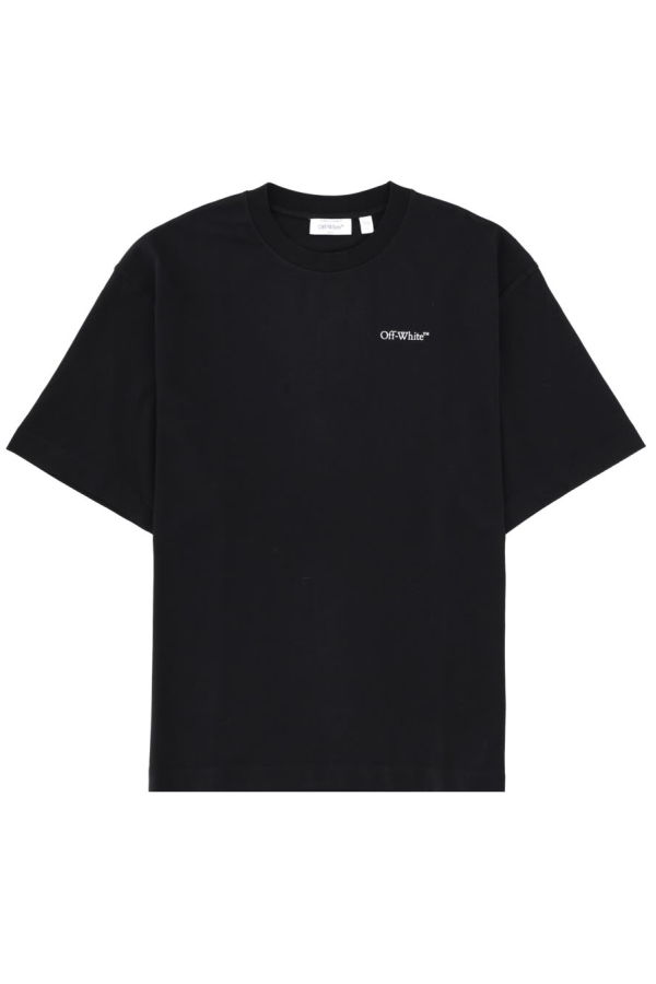Off-White T-Shirt With Logo Tee - Black