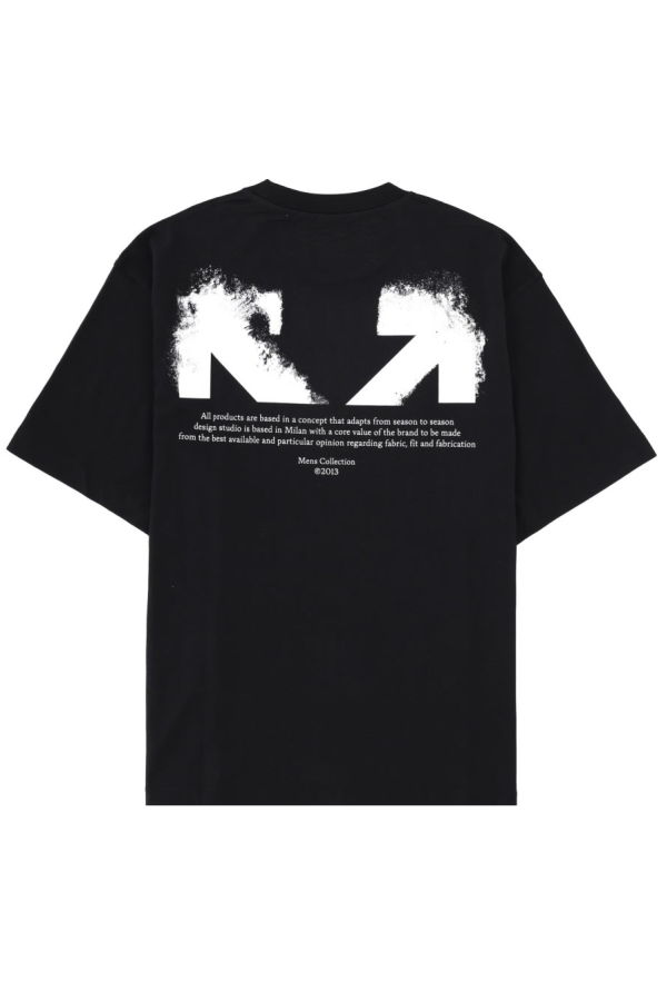 Off-White T-Shirt With Logo Tee - Black