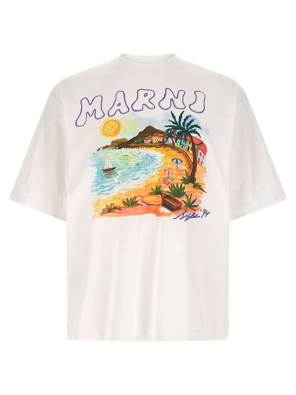 Marni Beach Since 94 T-Shirt - White - Image 1 of 3