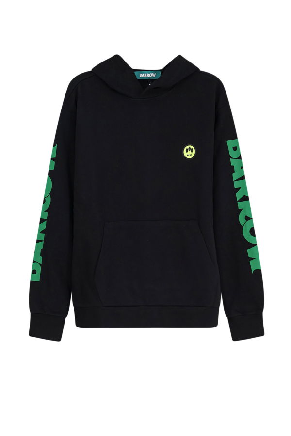 Barrow Cotton Sweatshirt With Iconic Frontal Logo - Black