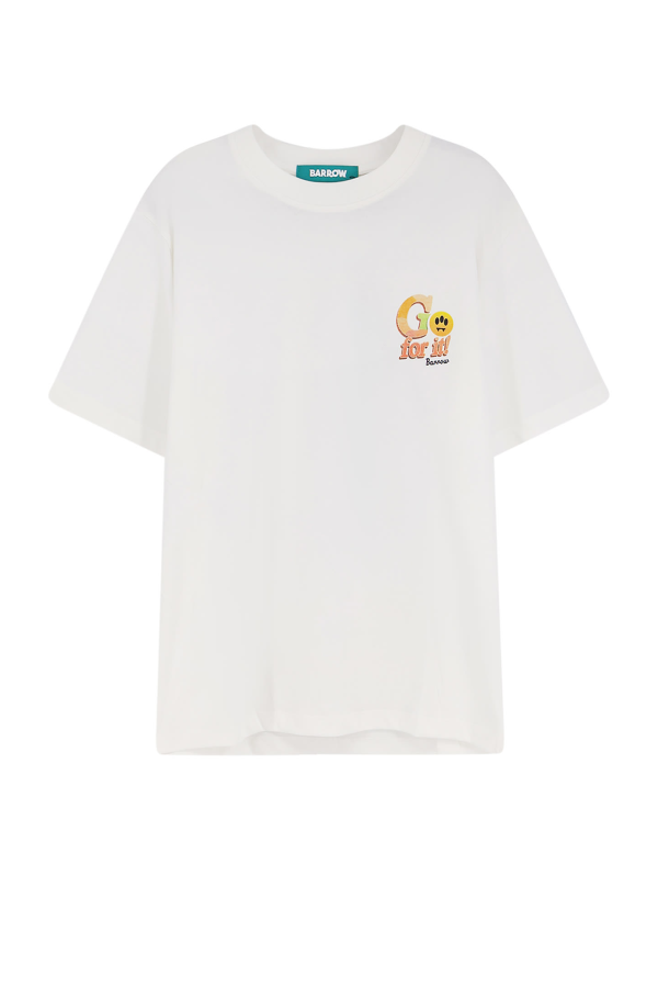 Barrow Cotton T-Shirt With Print On The Front - Cocco