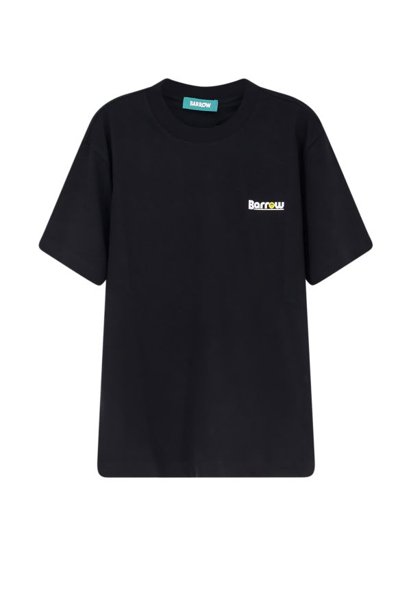 Barrow Cotton T-shirt With Print On The Front T-Shirt - Black