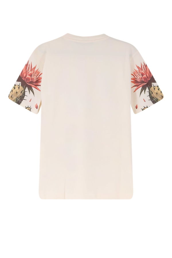 Barrow Cotton T-Shirt With Frontal Logo Print - Beige