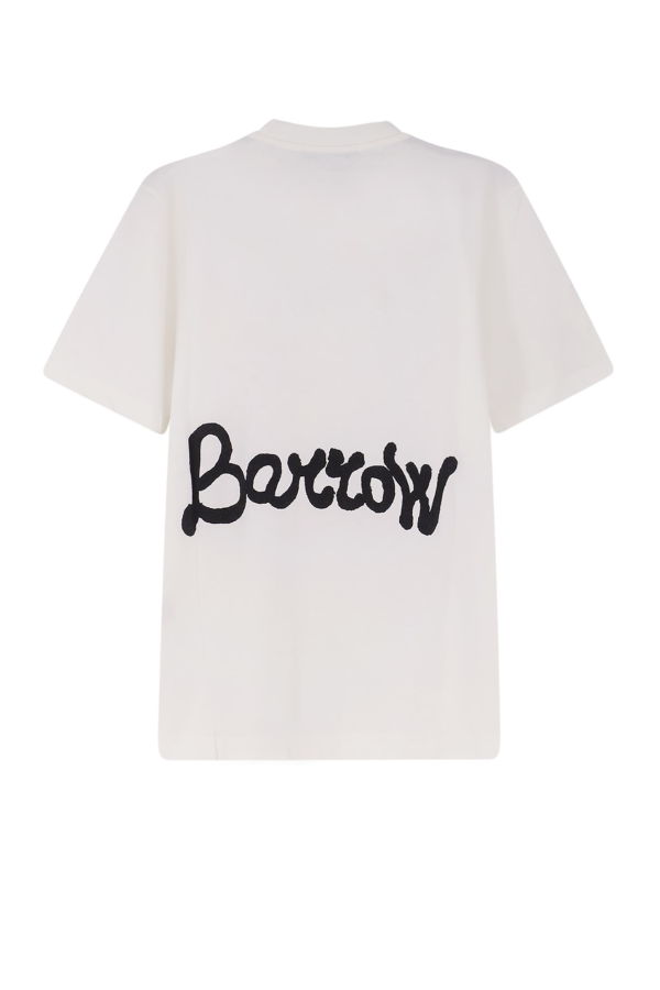Barrow Cotton T-Shirt With Frontal Print T-Shirt - Cocco