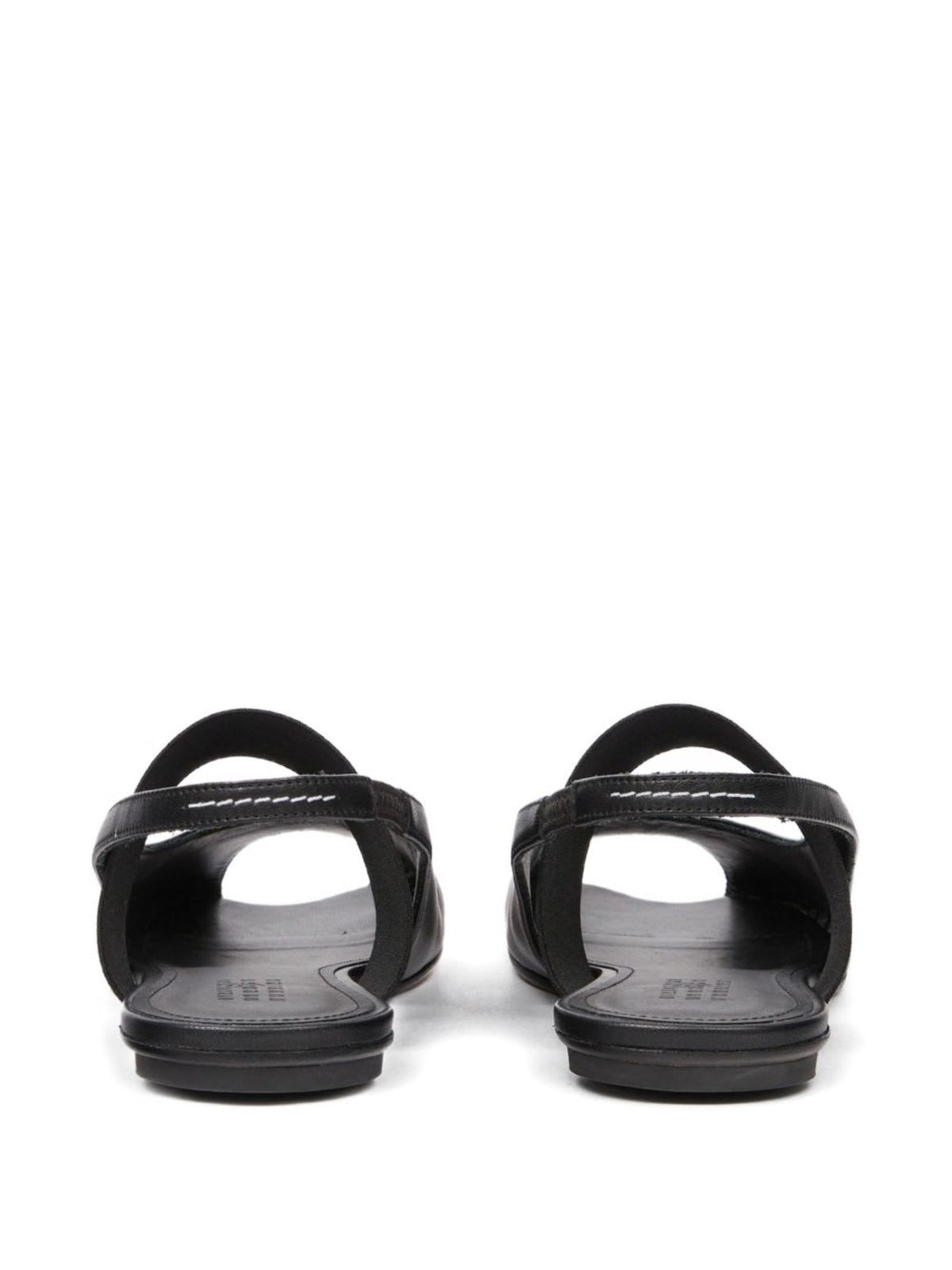MM6 Maison Margiela Leather Slingback Ballets Flat Shoes - Black - Image 3 of 5