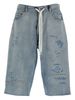 MM6 Maison Margiela Denim Cotton Shorts - Gray - Thumbnail 1