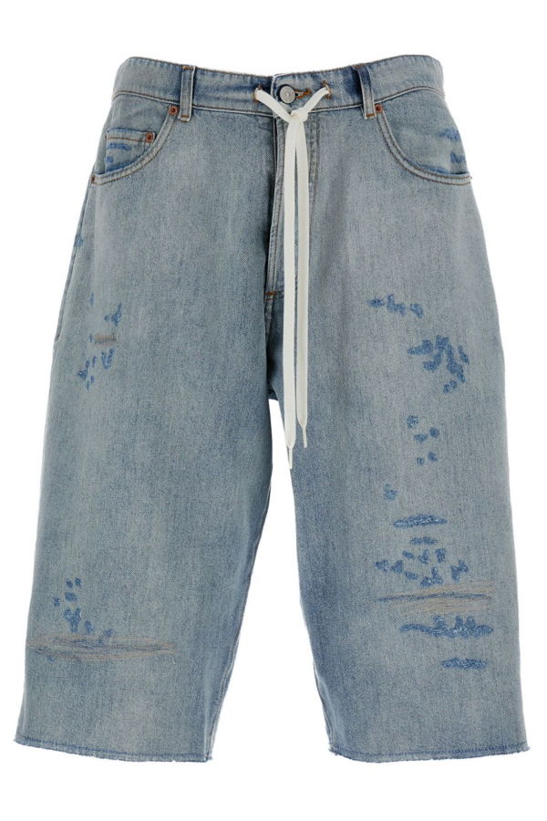 MM6 Maison Margiela Denim Cotton Shorts - Gray