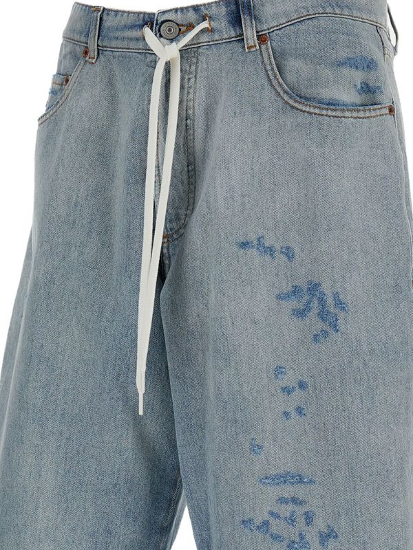 MM6 Maison Margiela Denim Cotton Shorts - Gray