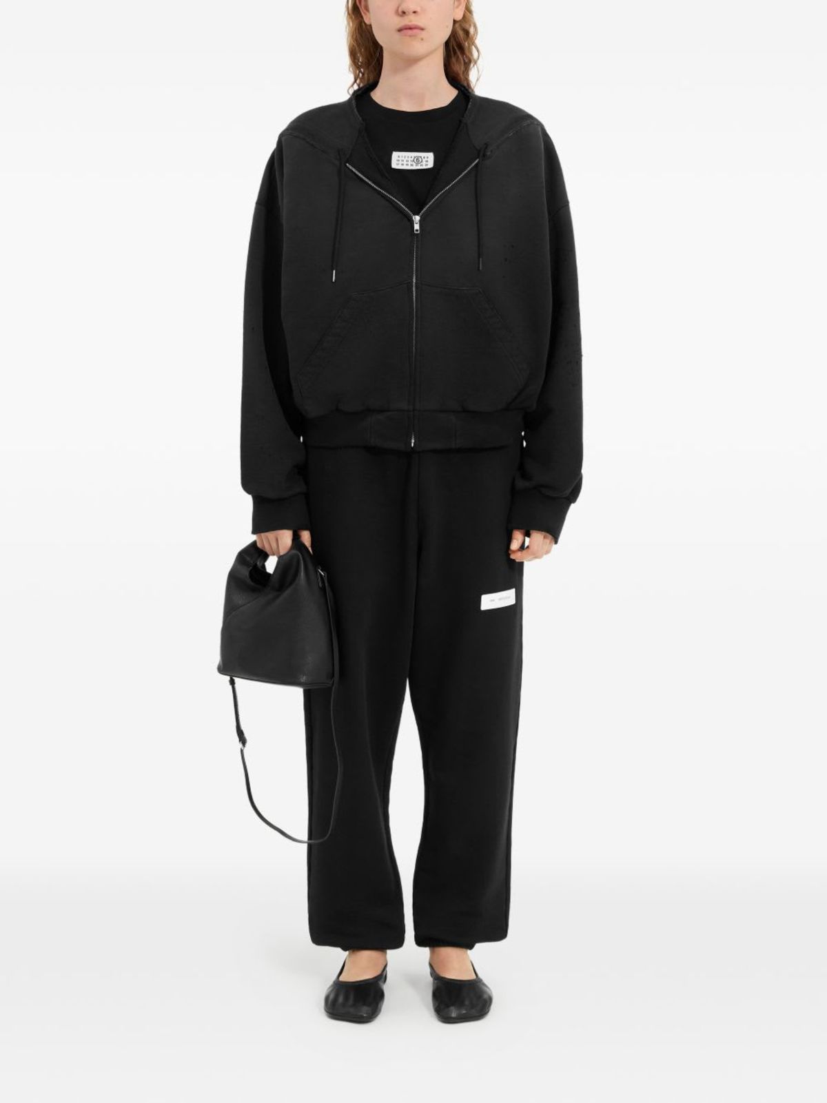 MM6 Maison Margiela Cotton Hoodie - Black - Image 2 of 5