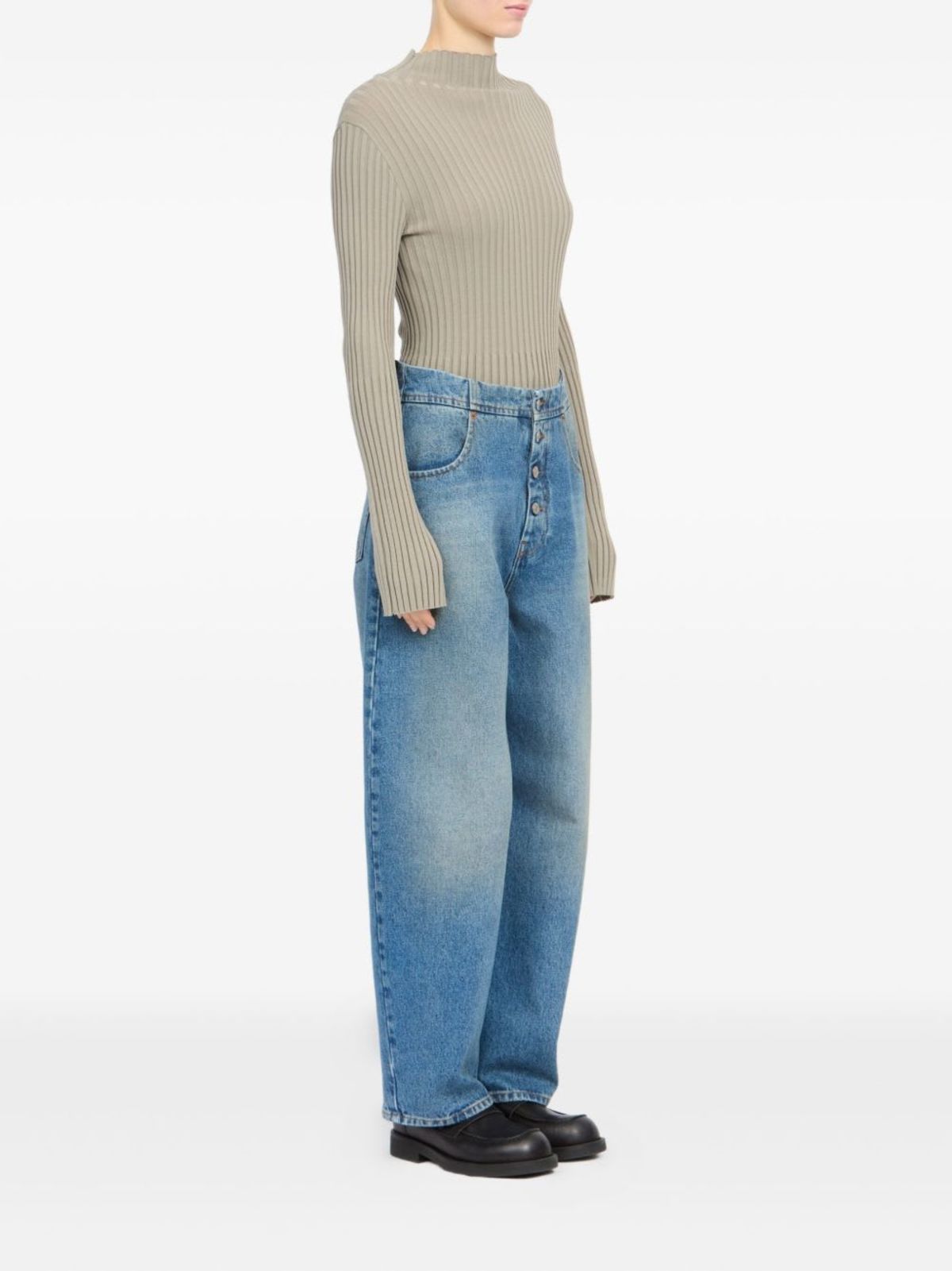 MM6 Maison Margiela Barrel Denim Jeans - Clear Blue - Image 2 of 5