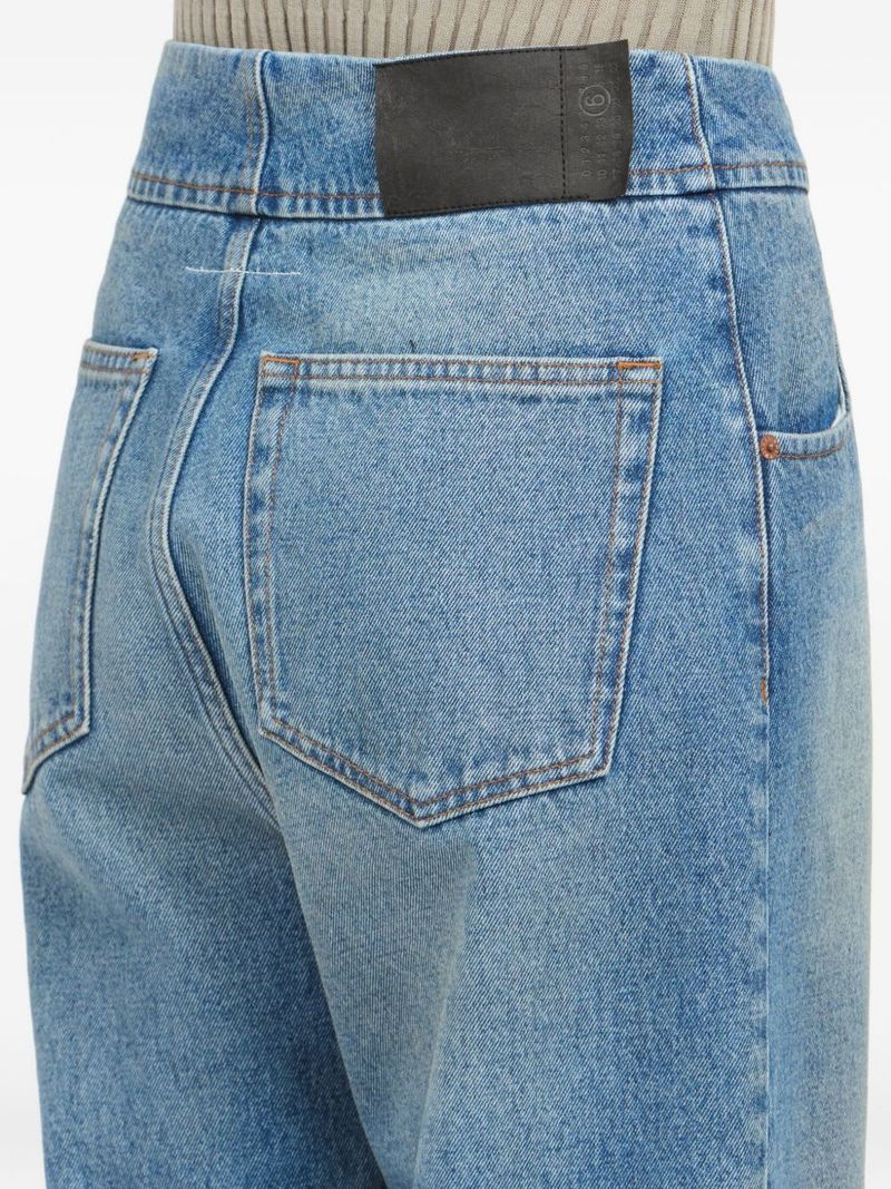 MM6 Maison Margiela Barrel Denim Jeans - Clear Blue