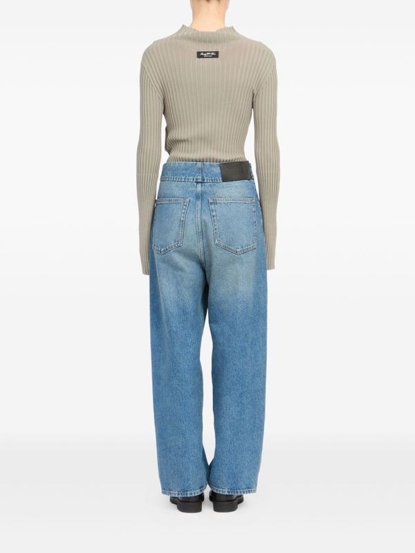 MM6 Maison Margiela Barrel Denim Jeans - Clear Blue