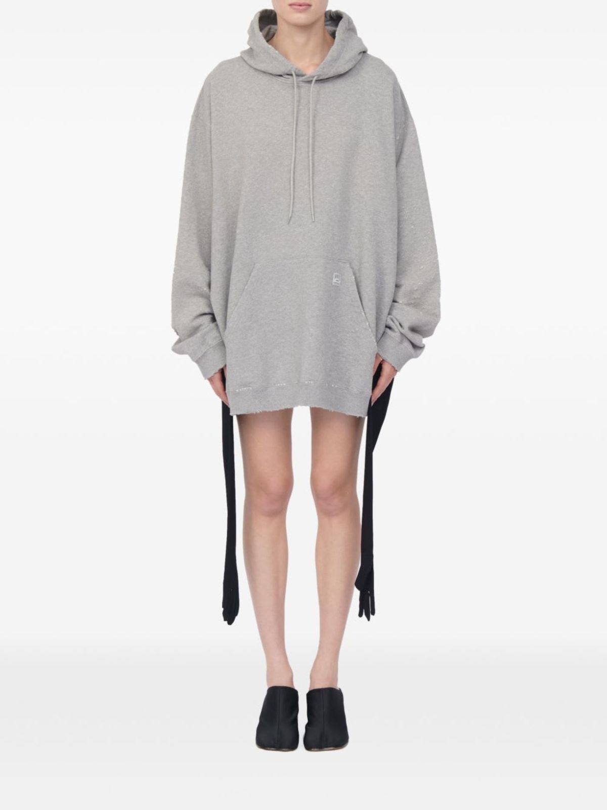 MM6 Maison Margiela Cotton Sweatdress Dress - Gray - Image 4 of 5