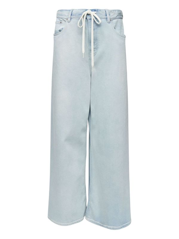 MM6 Maison Margiela Wide-Leg Denim Jeans - Clear Blue