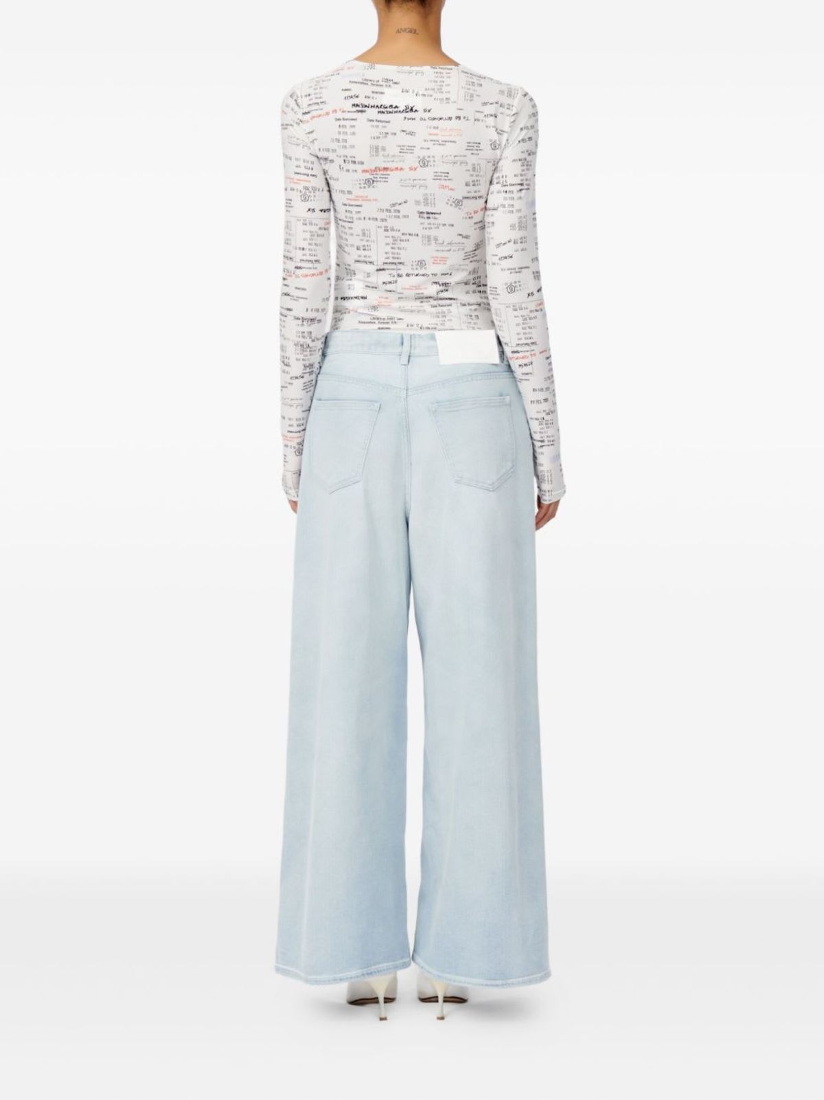 MM6 Maison Margiela Wide-Leg Denim Jeans - Clear Blue - Image 4 of 5