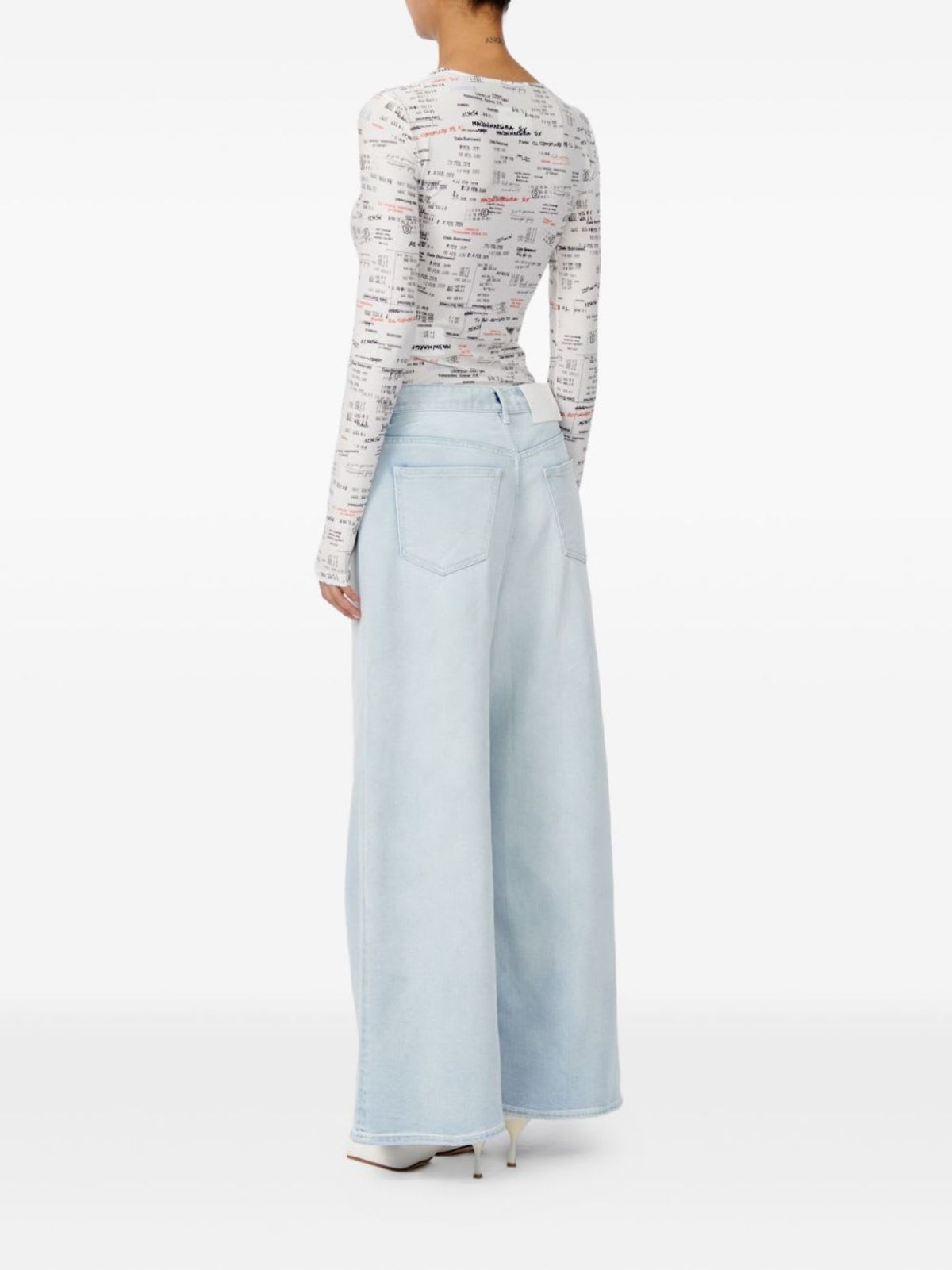 MM6 Maison Margiela Wide-Leg Denim Jeans - Clear Blue - Image 5 of 5