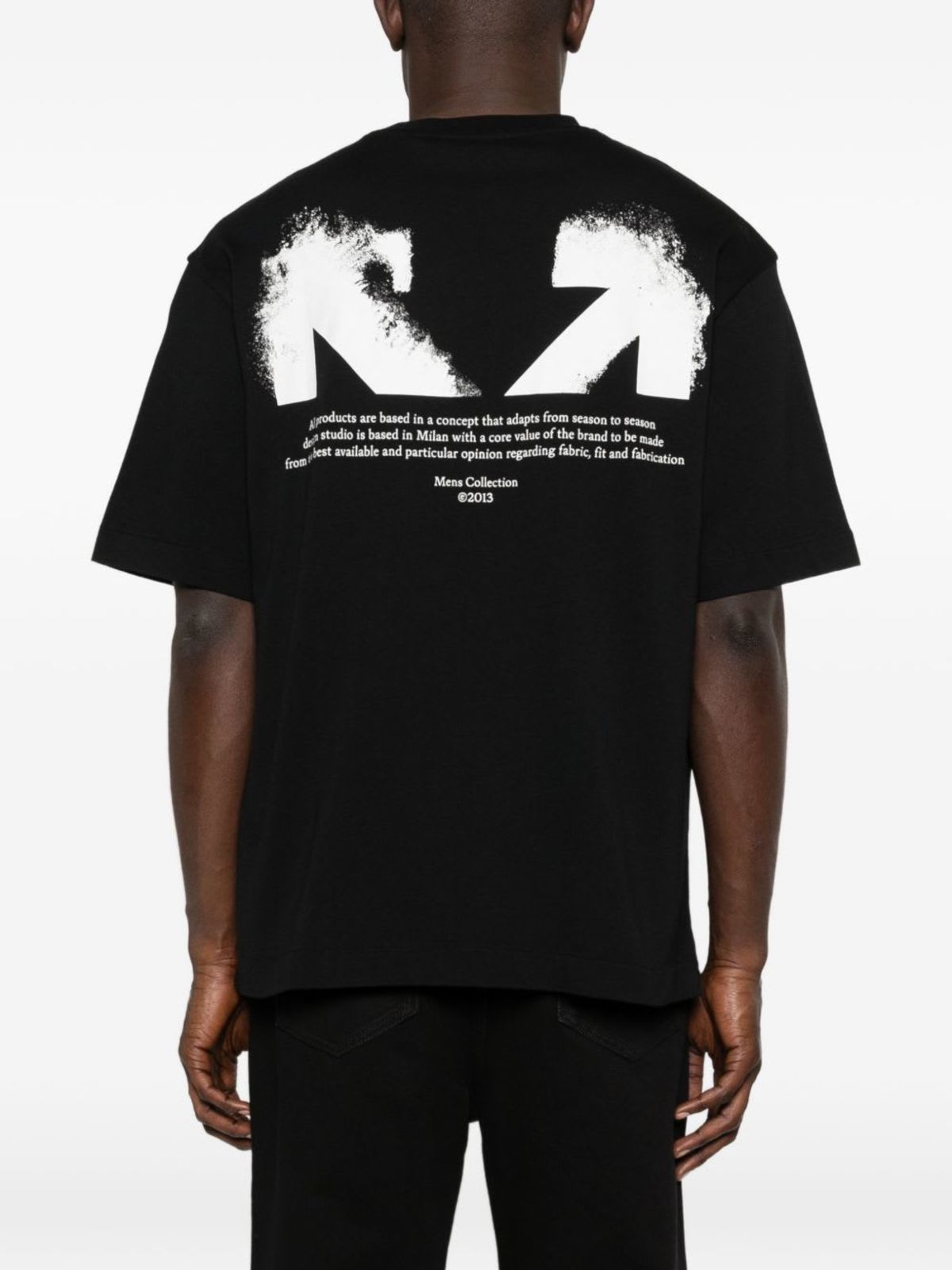 Off-White Half Arrow Cotton Tee - Black - Image 2 of 5